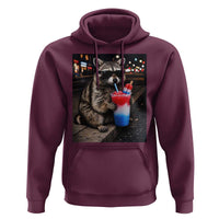 4th Of July Raccoon Drinking Slushie Hoodie Patriotic 250 Anniversary USA Trash Panda Funny Meme