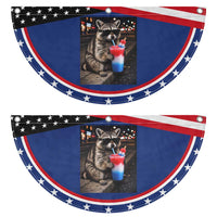 4th Of July Raccoon Drinking Slushie Patriotic Fan Flag 250 Anniversary USA Trash Panda Funny Meme