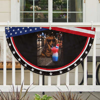 4th Of July Dachshund Drinking Slushie Patriotic Fan Flag 250 Anniversary USA Dog Lovers Funny Meme