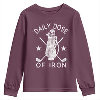 Funny Golfer Youth Sweatshirt Daily Dose of Iron Golf