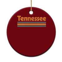 Vintage Tennessee Ceramic Ornament Retro Classic TN Orange Print Retro Three Stripe