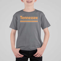 Vintage Tennessee T Shirt For Kid Retro Classic TN Orange Print Retro Three Stripe