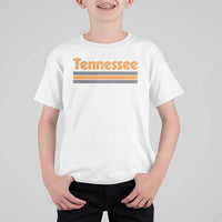 Vintage Tennessee T Shirt For Kid Retro Classic TN Orange Print Retro Three Stripe