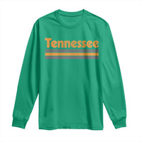Vintage Tennessee Long Sleeve Shirt Retro Classic TN Orange Print Retro Three Stripe