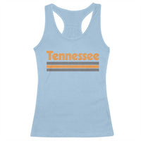 Vintage Tennessee Racerback Tank Top Retro Classic TN Orange Print Retro Three Stripe