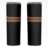 Vintage Tennessee Skinny Tumbler Retro Classic TN Orange Print Retro Three Stripe