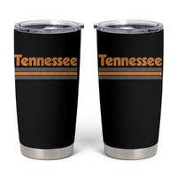 Vintage Tennessee Tumbler Cup Retro Classic TN Orange Print Retro Three Stripe