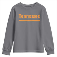 Vintage Tennessee Youth Sweatshirt Retro Classic TN Orange Print Retro Three Stripe