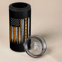 Vintage Tennessee 4 in 1 Can Cooler Tumbler Retro Classic TN Orange Print Retro American Flag