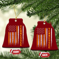Vintage Tennessee Ceramic Ornament Retro Classic TN Orange Print Retro American Flag
