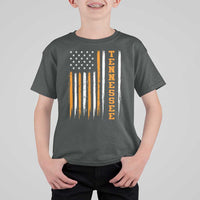 Vintage Tennessee T Shirt For Kid Retro Classic TN Orange Print Retro American Flag
