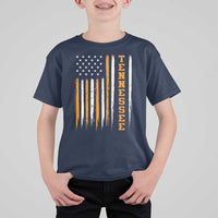 Vintage Tennessee T Shirt For Kid Retro Classic TN Orange Print Retro American Flag
