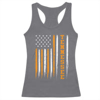 Vintage Tennessee Racerback Tank Top Retro Classic TN Orange Print Retro American Flag