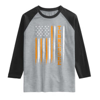 Vintage Tennessee Raglan Shirt Retro Classic TN Orange Print Retro American Flag