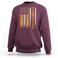Vintage Tennessee Sweatshirt Retro Classic TN Orange Print Retro American Flag