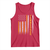 Vintage Tennessee Tank Top Retro Classic TN Orange Print Retro American Flag