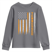 Vintage Tennessee Youth Sweatshirt Retro Classic TN Orange Print Retro American Flag
