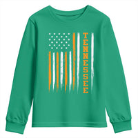 Vintage Tennessee Youth Sweatshirt Retro Classic TN Orange Print Retro American Flag