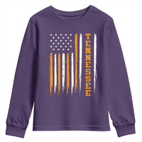 Vintage Tennessee Youth Sweatshirt Retro Classic TN Orange Print Retro American Flag