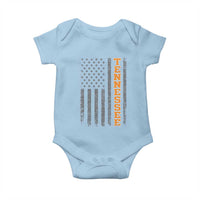 Vintage Tennessee Baby Onesie Retro Orange TN American Flag Patriotic US State