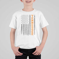Vintage Tennessee T Shirt For Kid Retro Orange TN American Flag Patriotic US State