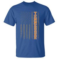 Vintage Tennessee T Shirt Retro Orange TN American Flag Patriotic US State