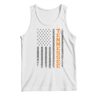 Vintage Tennessee Tank Top Retro Orange TN American Flag Patriotic US State