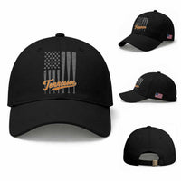 Vintage Tennessee Baseball Cap Retro Classic TN Orange Print Retro Baseball American US Flag