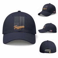 Vintage Tennessee Baseball Cap Retro Classic TN Orange Print Retro Baseball American US Flag