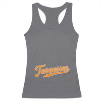 Vintage Tennessee Racerback Tank Top Retro Classic TN Orange Print Retro Baseball American US Flag