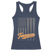 Vintage Tennessee Racerback Tank Top Retro Classic TN Orange Print Retro Baseball American US Flag