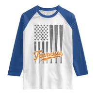 Vintage Tennessee Raglan Shirt Retro Classic TN Orange Print Retro Baseball American US Flag