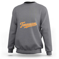 Vintage Tennessee Sweatshirt Retro Classic TN Orange Print Retro Baseball American US Flag