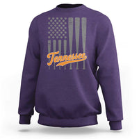 Vintage Tennessee Sweatshirt Retro Classic TN Orange Print Retro Baseball American US Flag