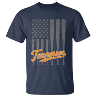 Vintage Tennessee T Shirt Retro Classic TN Orange Print Retro Baseball American US Flag