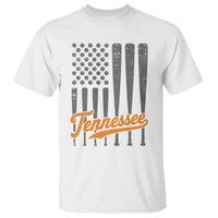 Vintage Tennessee T Shirt Retro Classic TN Orange Print Retro Baseball American US Flag