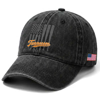 Vintage Tennessee Washed Cotton Baseball Cap Retro Classic TN Orange Print Retro Baseball American US Flag
