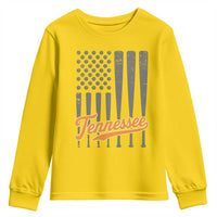 Vintage Tennessee Youth Sweatshirt Retro Classic TN Orange Print Retro Baseball American US Flag TS10