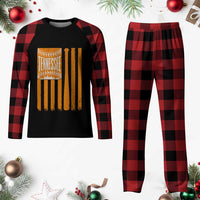 Vintage Tennessee Plaid Pajama Set Retro Classic TN Orange Retro Baseball American US Flag