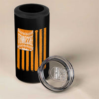 Vintage Tennessee 4 in 1 Can Cooler Tumbler Retro Classic TN Orange Retro Baseball American US Flag