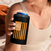 Vintage Tennessee 4 in 1 Can Cooler Tumbler Retro Classic TN Orange Retro Baseball American US Flag