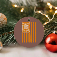 Vintage Tennessee Ceramic Ornament Retro Classic TN Orange Retro Baseball American US Flag