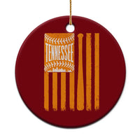 Vintage Tennessee Ceramic Ornament Retro Classic TN Orange Retro Baseball American US Flag