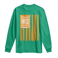 Vintage Tennessee Long Sleeve Shirt Retro Classic TN Orange Retro Baseball American US Flag