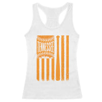 Vintage Tennessee Racerback Tank Top Retro Classic TN Orange Retro Baseball American US Flag
