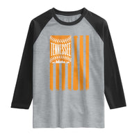 Vintage Tennessee Raglan Shirt Retro Classic TN Orange Retro Baseball American US Flag