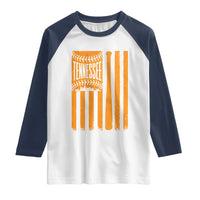 Vintage Tennessee Raglan Shirt Retro Classic TN Orange Retro Baseball American US Flag