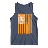 Vintage Tennessee Tank Top Retro Classic TN Orange Retro Baseball American US Flag