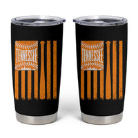Vintage Tennessee Tumbler Cup Retro Classic TN Orange Retro Baseball American US Flag