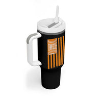 Vintage Tennessee Tumbler With Handle Retro Classic TN Orange Retro Baseball American US Flag